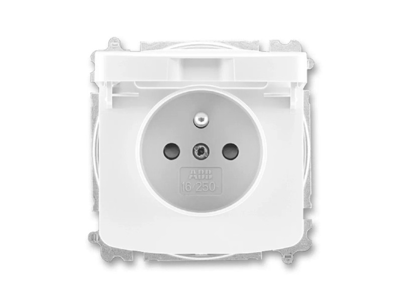 ABB 1násobná zásuvka s krytem TANGO 6619A-A06397 B bílá, 40,3 x 73,8 x 73,8 mm v:6664601