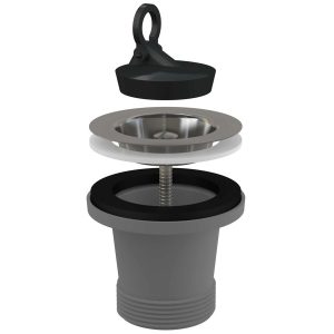 Alca Výpusť dřezová zvýšená A34, nerez mřížka pr. 70 mm, pryžová zátka, 6/4″ v:6722458 Alca Výpusť dřezová zvýšená A34, nerez mřížka pr. 70 mm, pryžová zátka, 6/4″ v:6722458