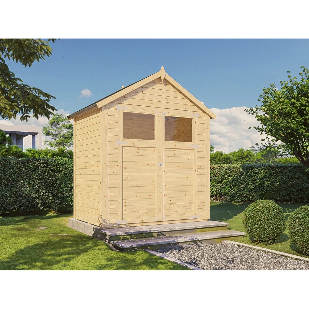Bertilo Dřevěný zahradní domek Sylt 1, přírodní, 180 x 121 cm v:6674972 Bertilo Dřevěný zahradní domek Sylt 1, přírodní, 180 x 121 cm v:6674972
