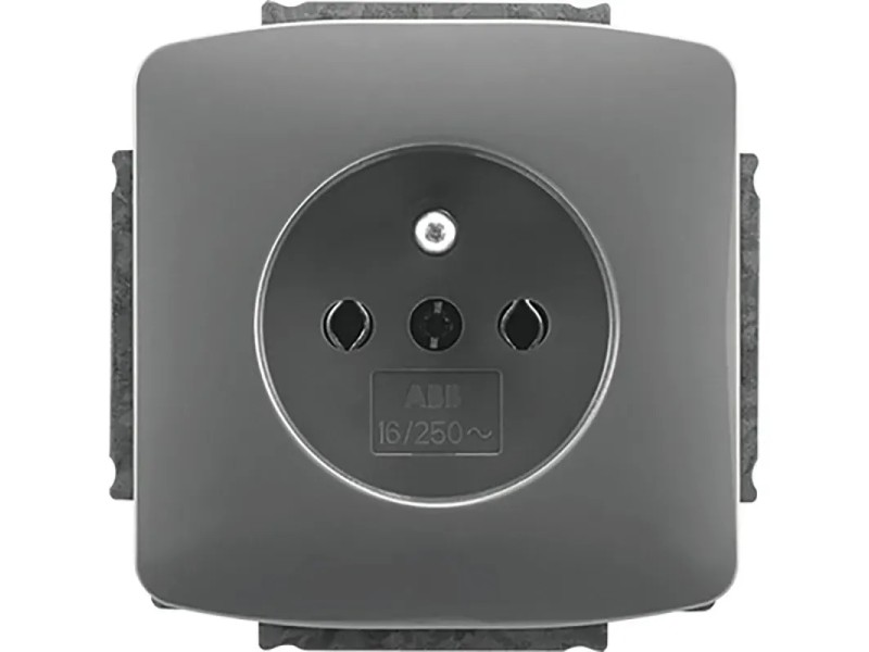 ABB 1násobná zásuvka TANGO 6619A-A06357 S2 kouřově šedá 37 x 73,8 x 73,8 mm v:6656219
