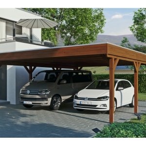 Skan Holz Přístřešek na auto Grunewald EPDM, ořech, 622 x 796 cm v:6244081 Skan Holz Přístřešek na auto Grunewald EPDM, ořech, 622 x 796 cm v:6244081