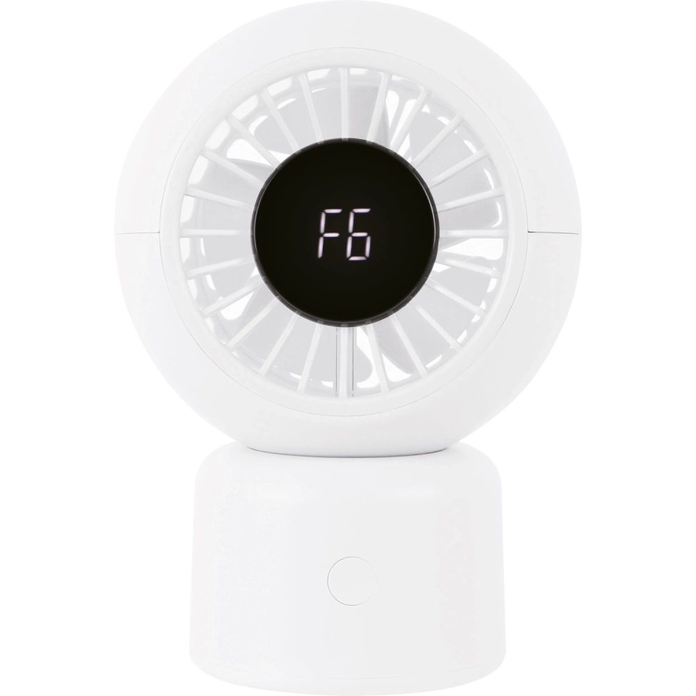 Bezdrátový stolní ventilátor s LED displejem, bílá, pr. 13 x 19 cm v:6454144 Bezdrátový stolní ventilátor s LED displejem, bílá, pr. 13 x 19 cm v:6454144